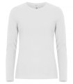 Dames T-shirt Lange Mouw Clique Premium Wit